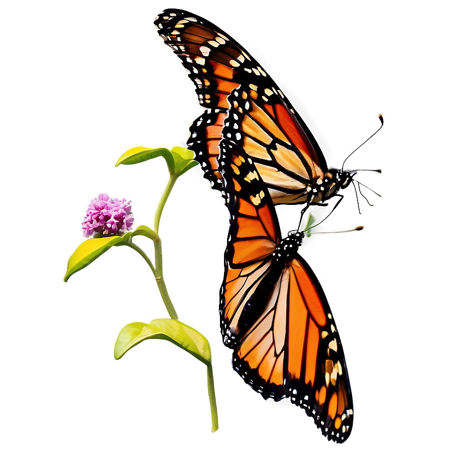 Isolated Monarch Butterflies Png Gjm19 PNG