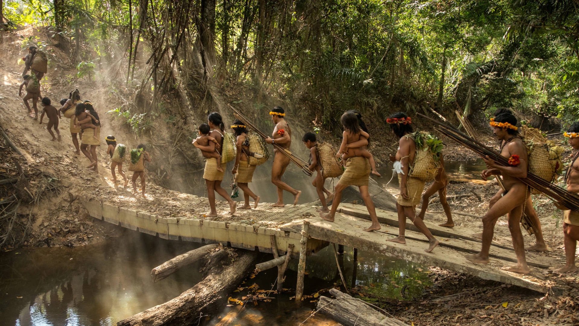 Isolerede Nomader i Amazonas Wallpaper