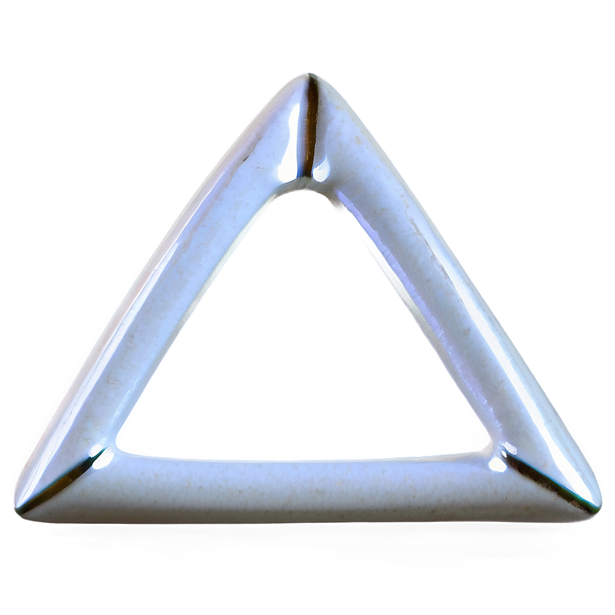 Isolated White Triangle Art Png 06122024 PNG