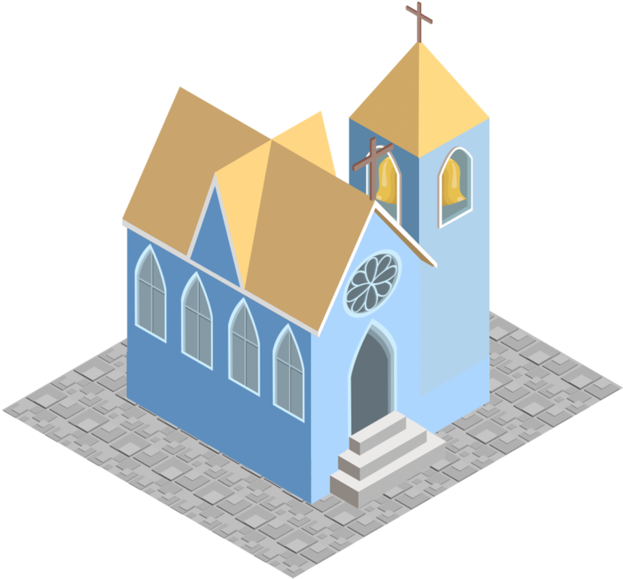 Isometric Church Illustration.png PNG