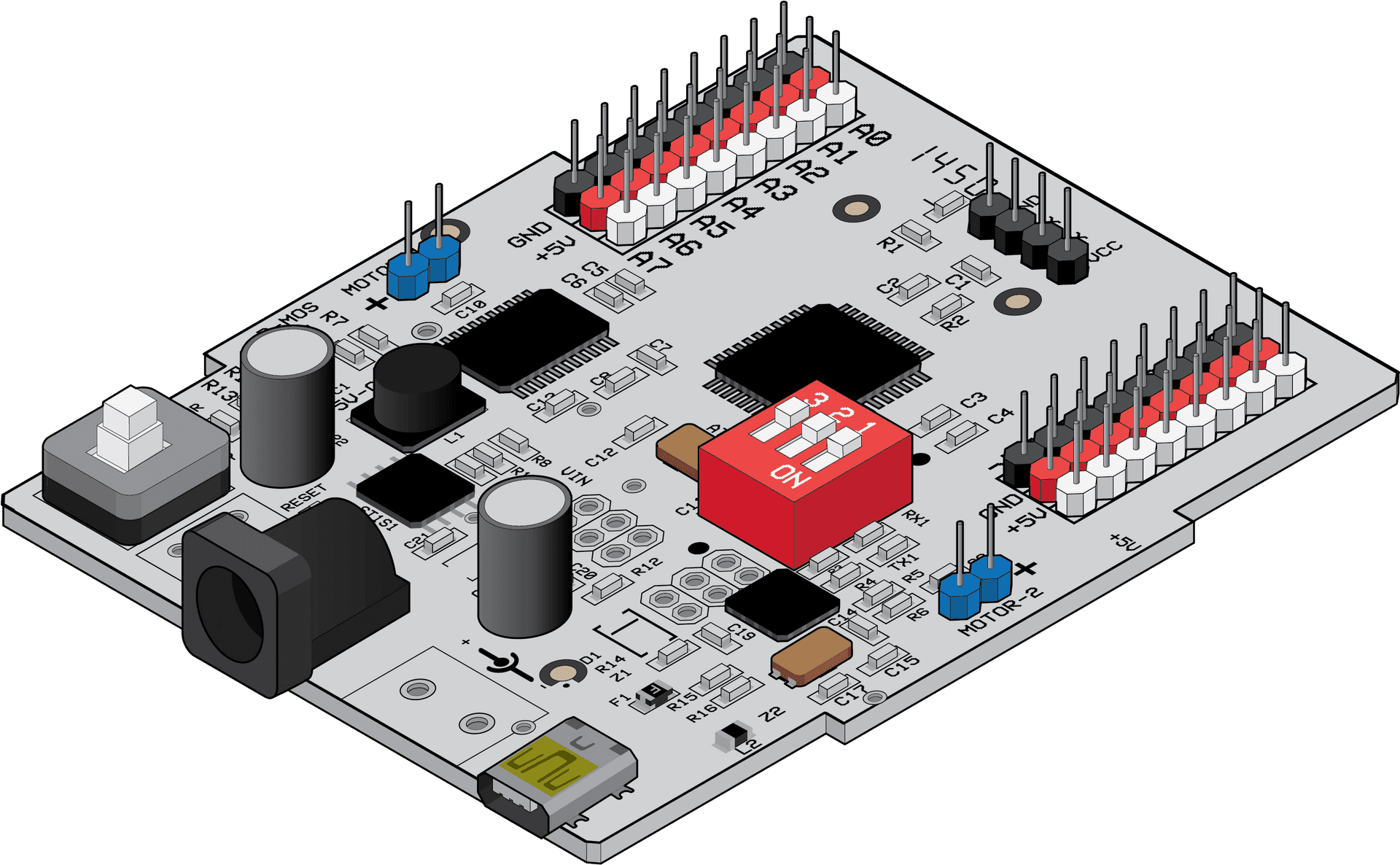 Isometric Electronic Controller Board Illustration PNG