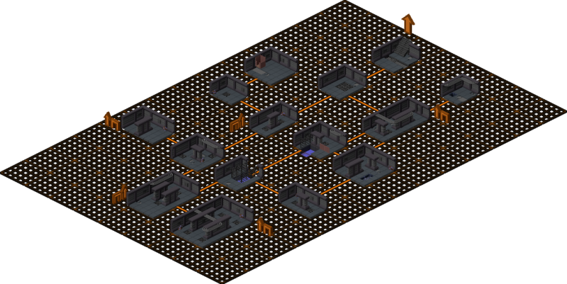 Isometric Factory Floor Layout PNG