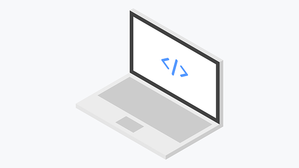 Isometric Laptop Coding Symbol PNG