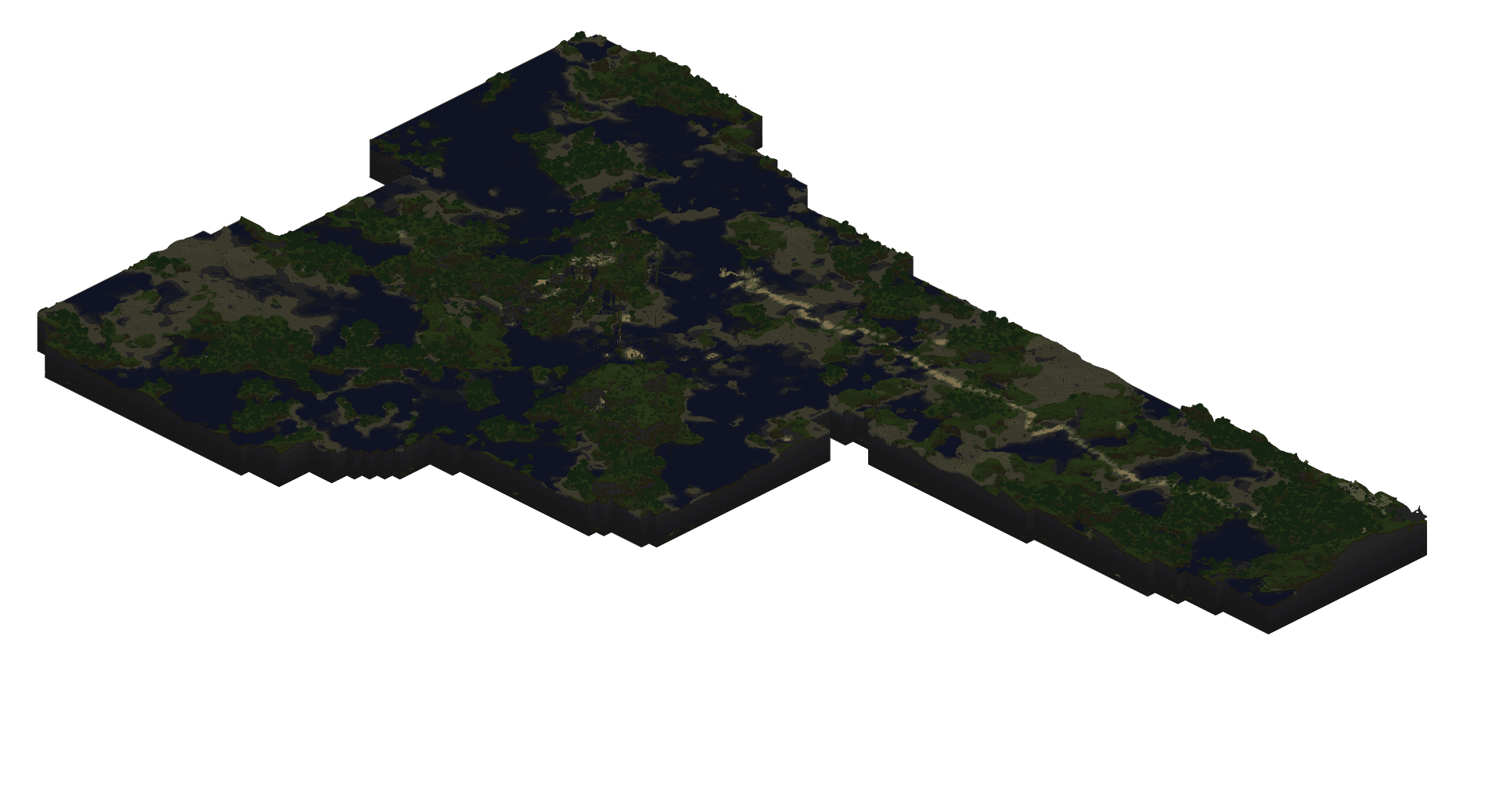 Isometric Minecraft Cave Formation PNG