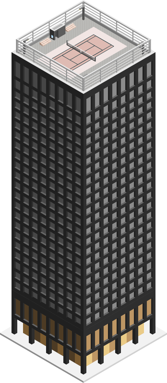 Isometric Skyscraper Illustration PNG