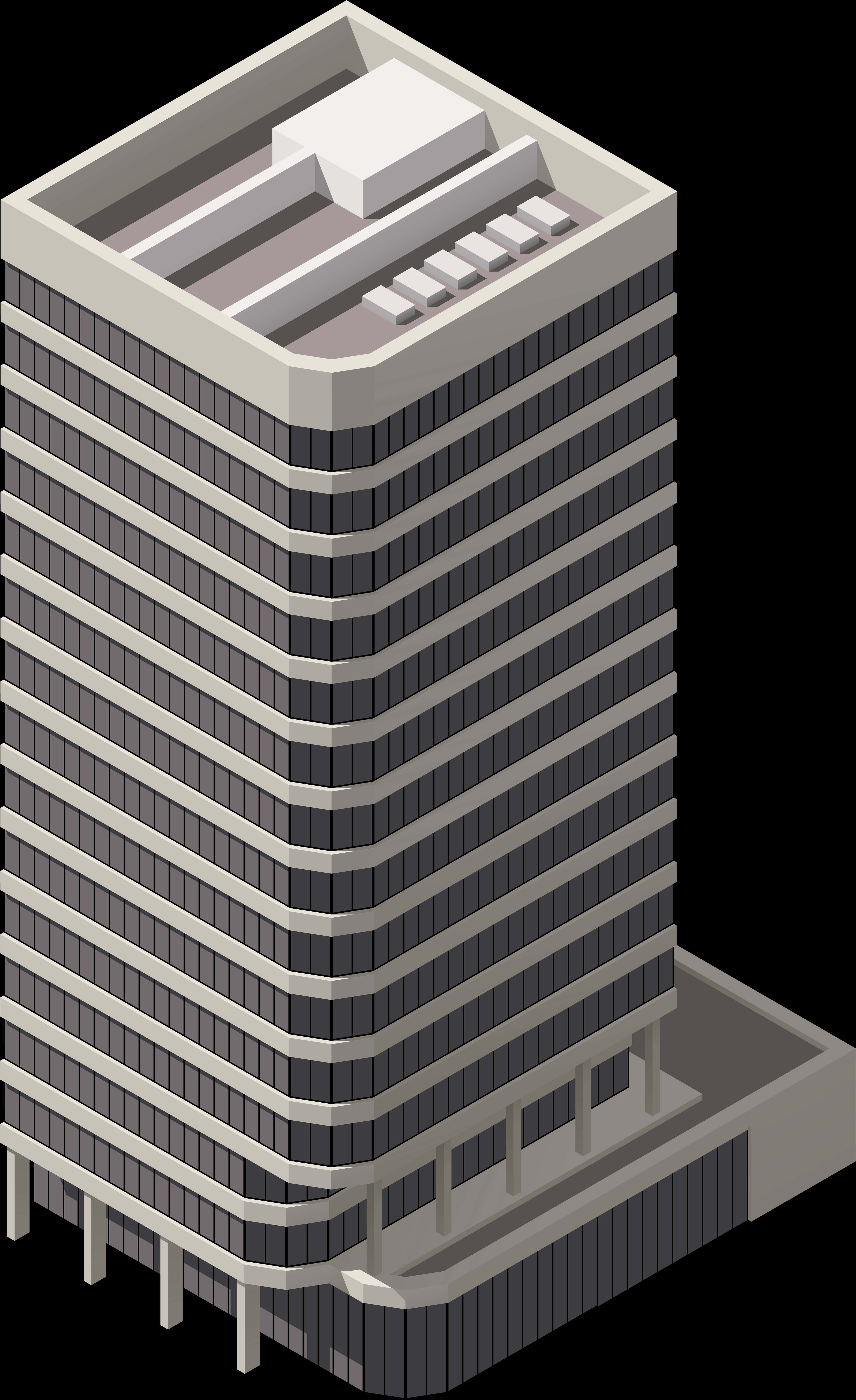 Isometric Skyscraper Illustration PNG