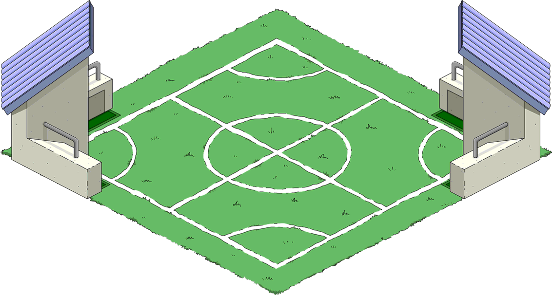 Isometric Soccer Field Illustration PNG