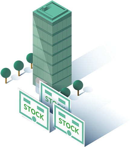 Isometric Stock Market Concept PNG