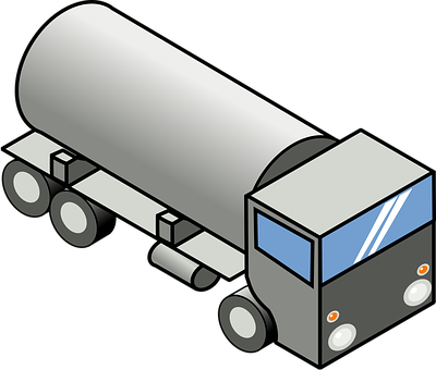 Isometric Tanker Truck Vector PNG