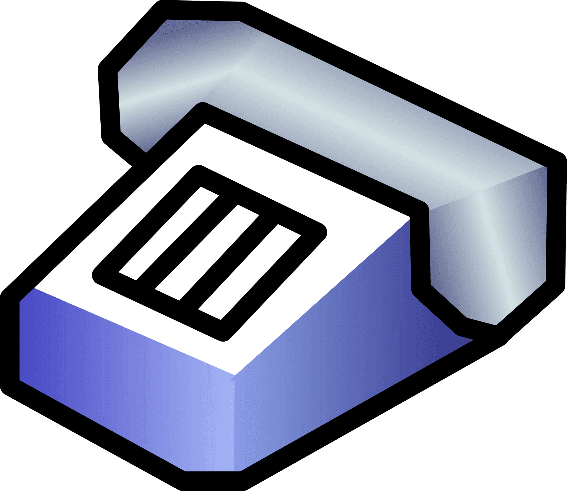 Isometric Telephone Icon PNG