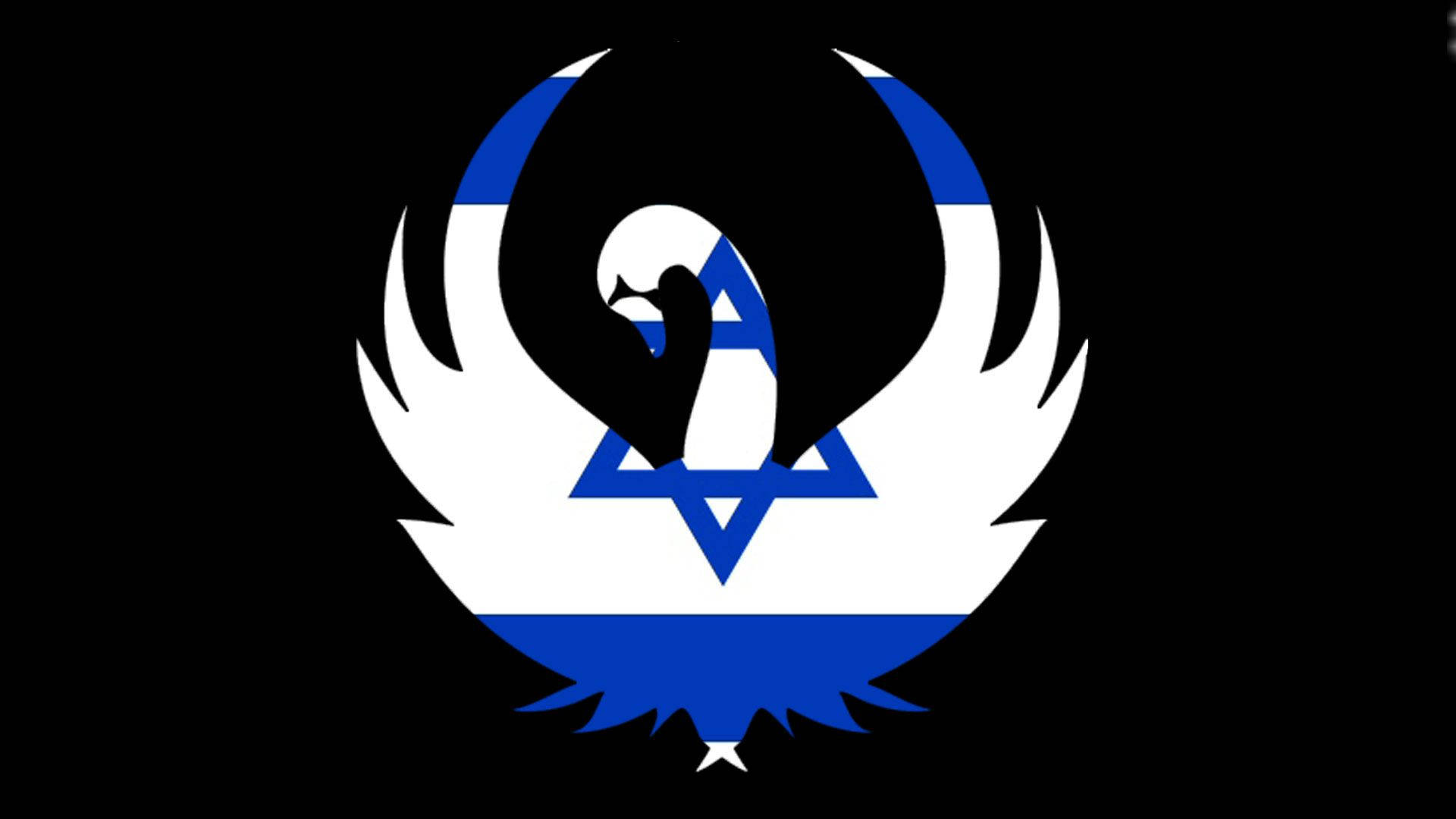 Israel Flag Swan Art Wallpaper
