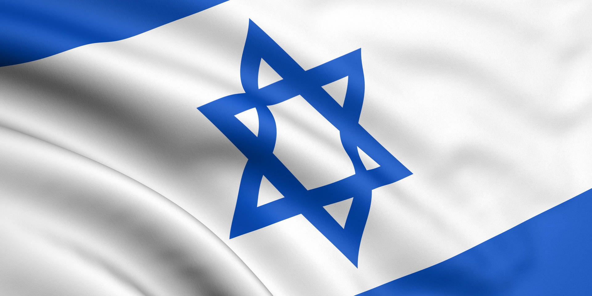 Israel Flag With Creases Wallpaper