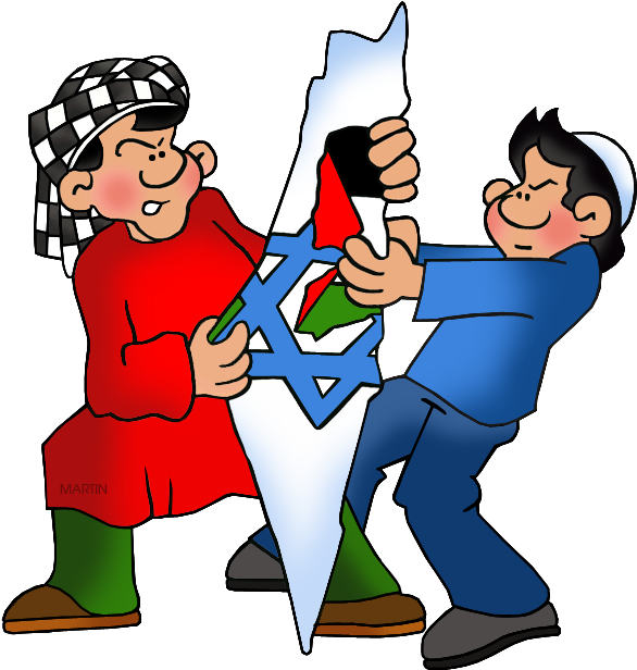 Israel Palestine Conflict Cartoon PNG