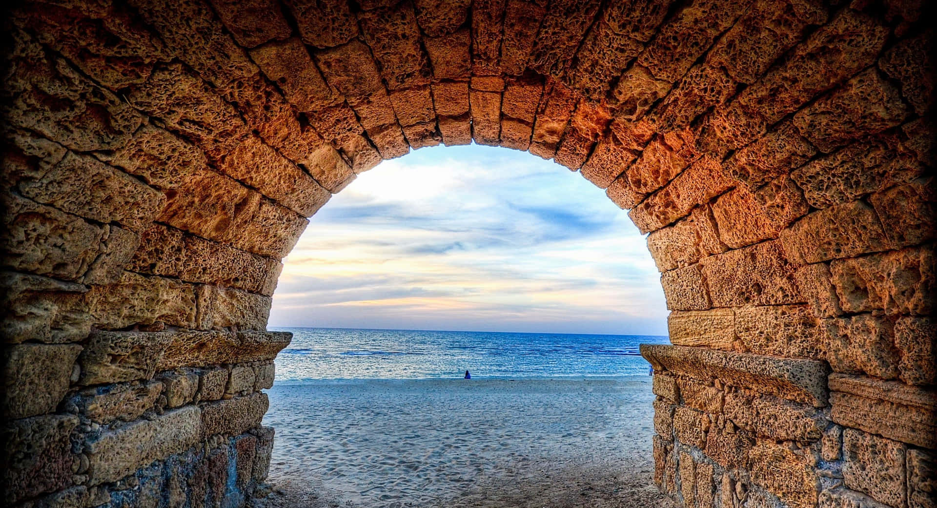 Image  Beautiful Sunrise Skyline of Tel Aviv, Israel