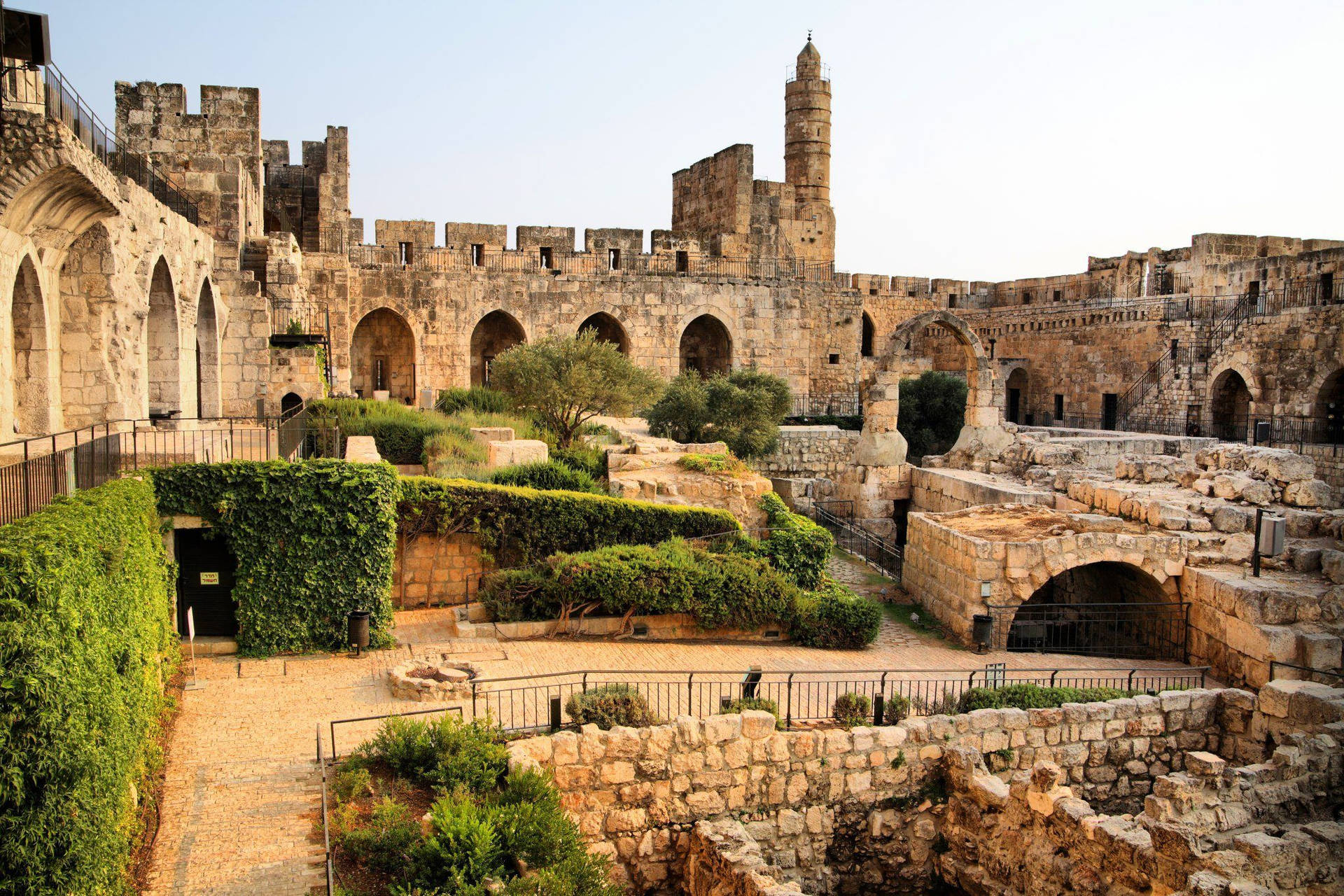 מגדל דוד של ישראל שקט יפה בתמונת רקע Wallpaper