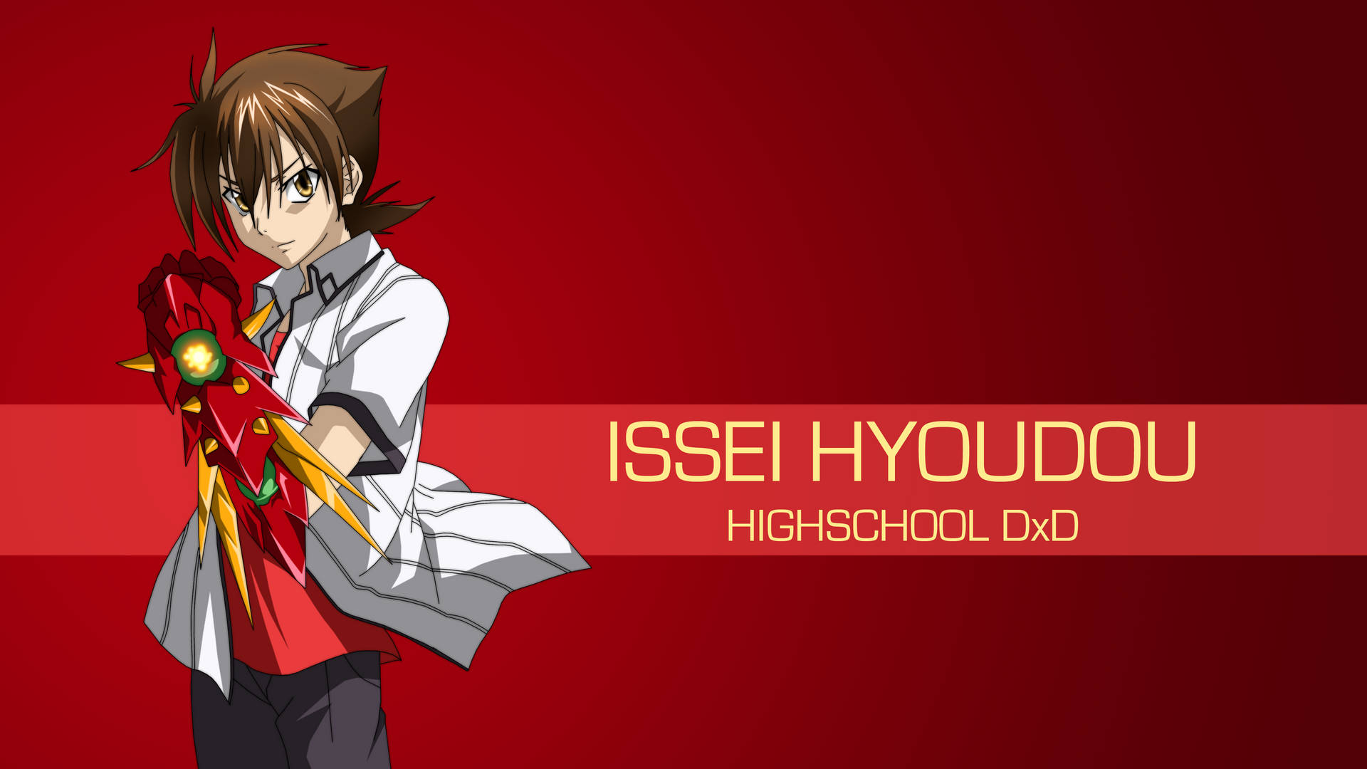 Isseihyoudou High School Dxd Rojo. Fondo de pantalla