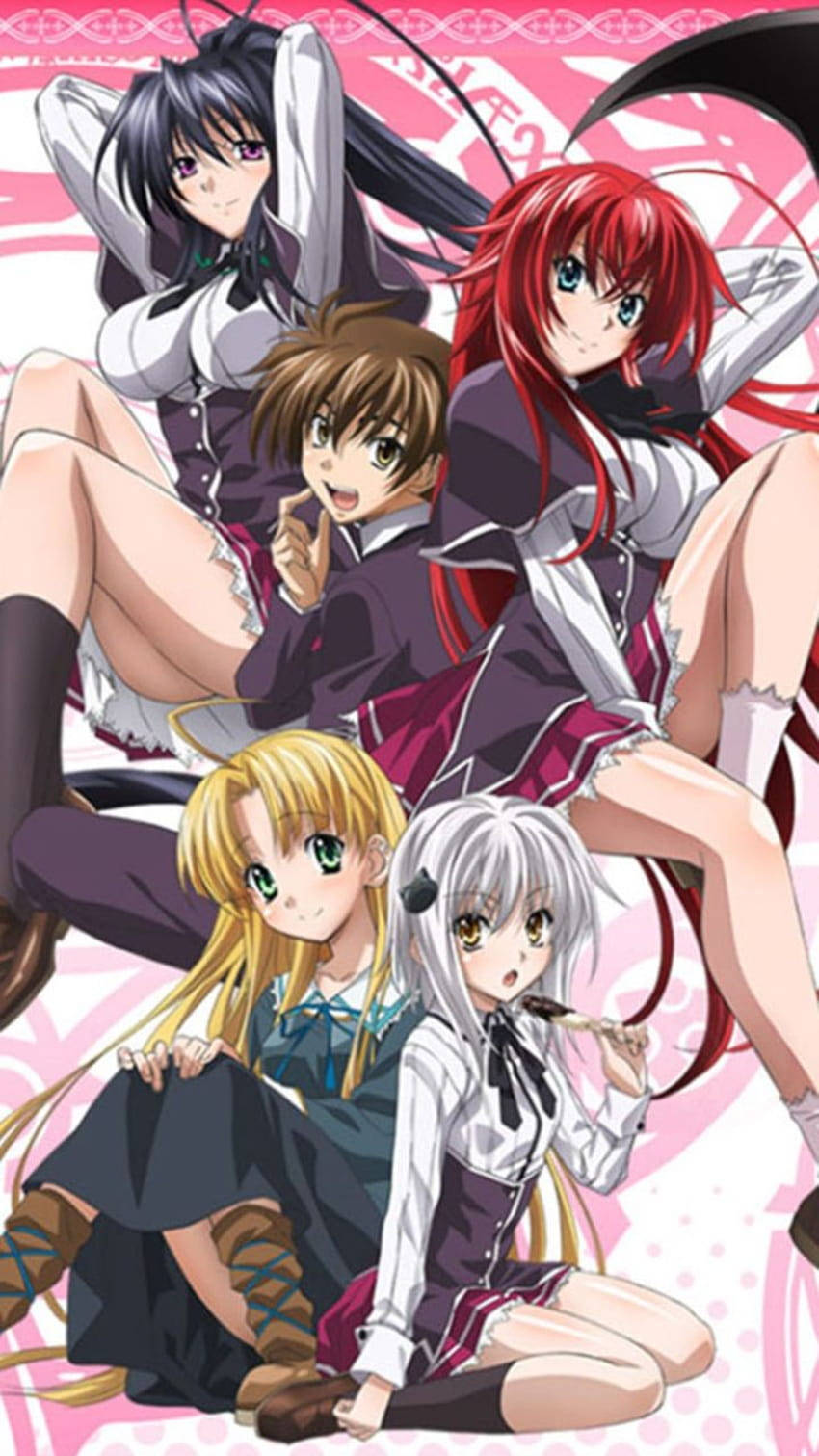Issei Surrounded By Girls High School DxD Wallpaper