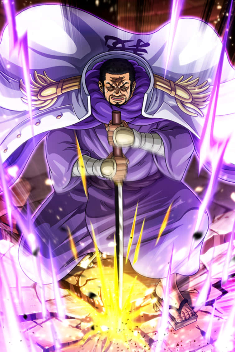 Admiral Issho Fujitora from One Piece - Protecting Marine and Land Peace Wallpaper