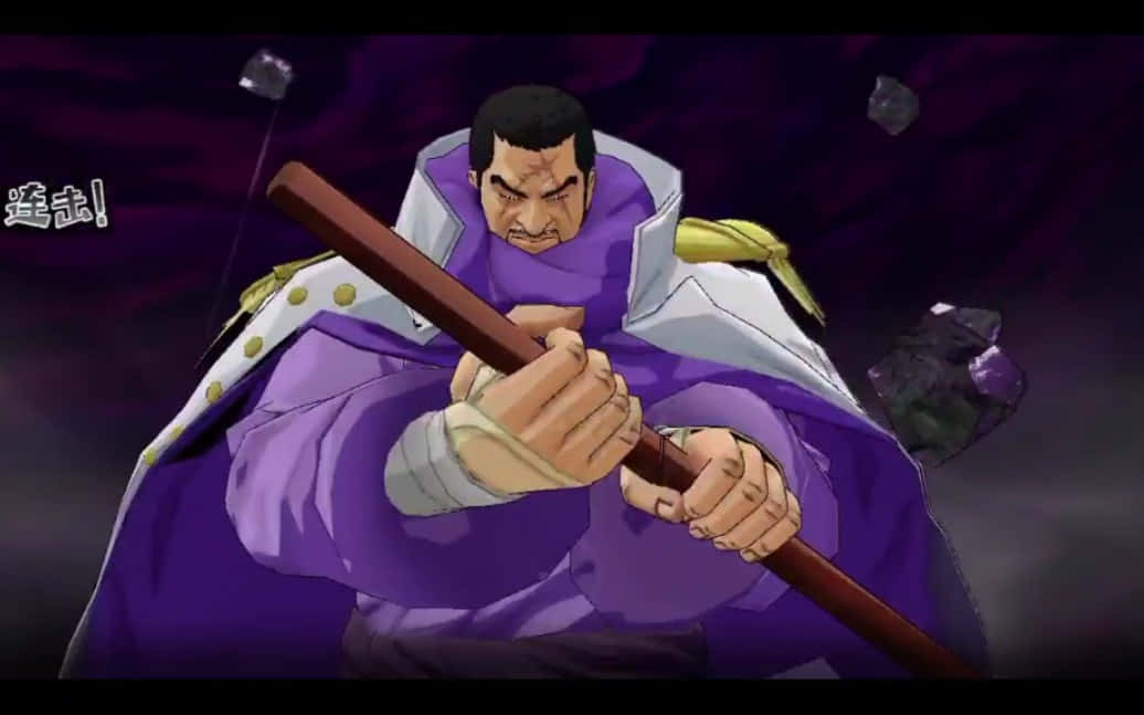 One Piece - A Purple Man Holding A Sword Wallpaper