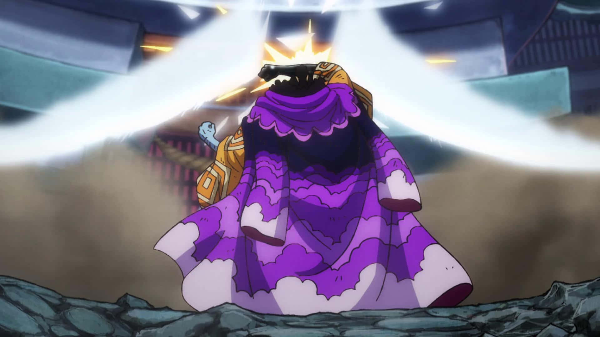 Unhombre Vestido De Púrpura De Pie En Una Cueva Fondo de pantalla