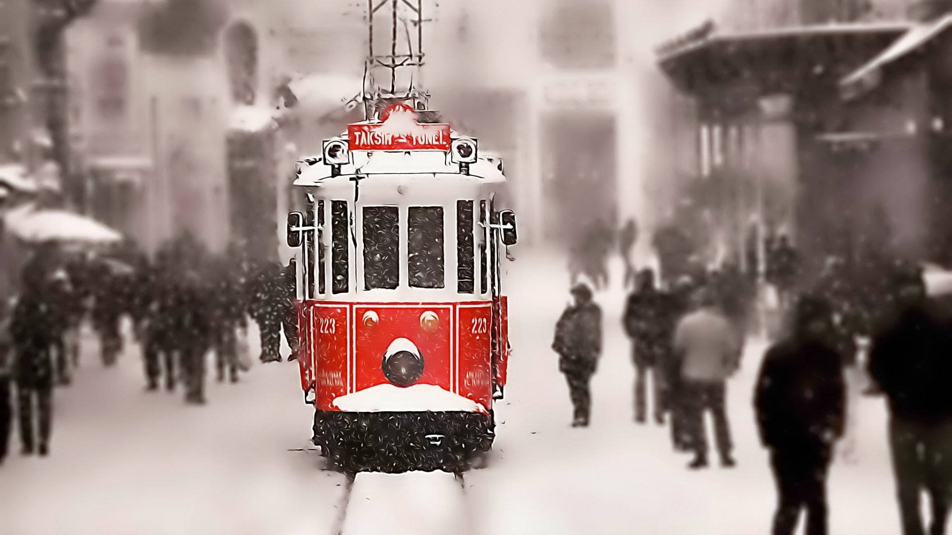 Istanbul's Red Vintage Train