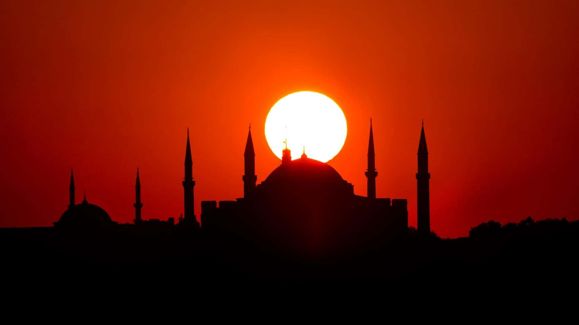 Istanbul Sunset Silhouette Wallpaper