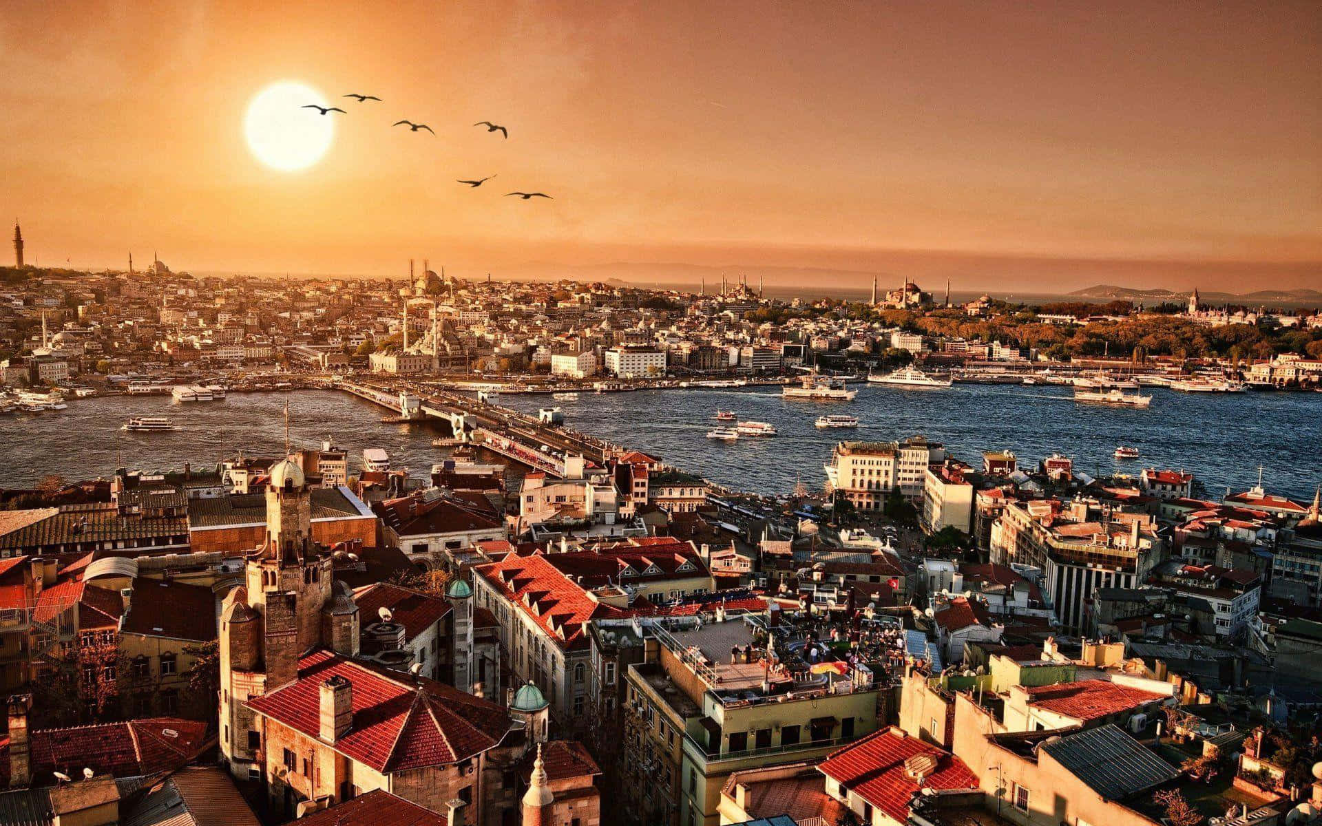 Istanbul Sunset View Wallpaper