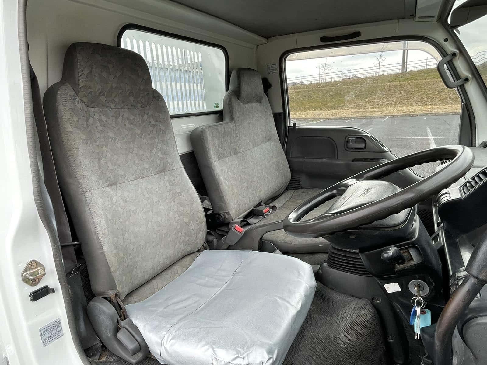 Isuzu Elf Truck Cabine Interieur Achtergrond