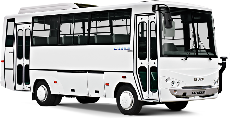 Isuzu Oasis Mini Bus White Side View PNG