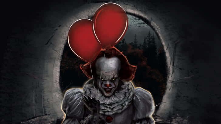 Mød Pennywise clownen fra filmen 'It 2017' Wallpaper