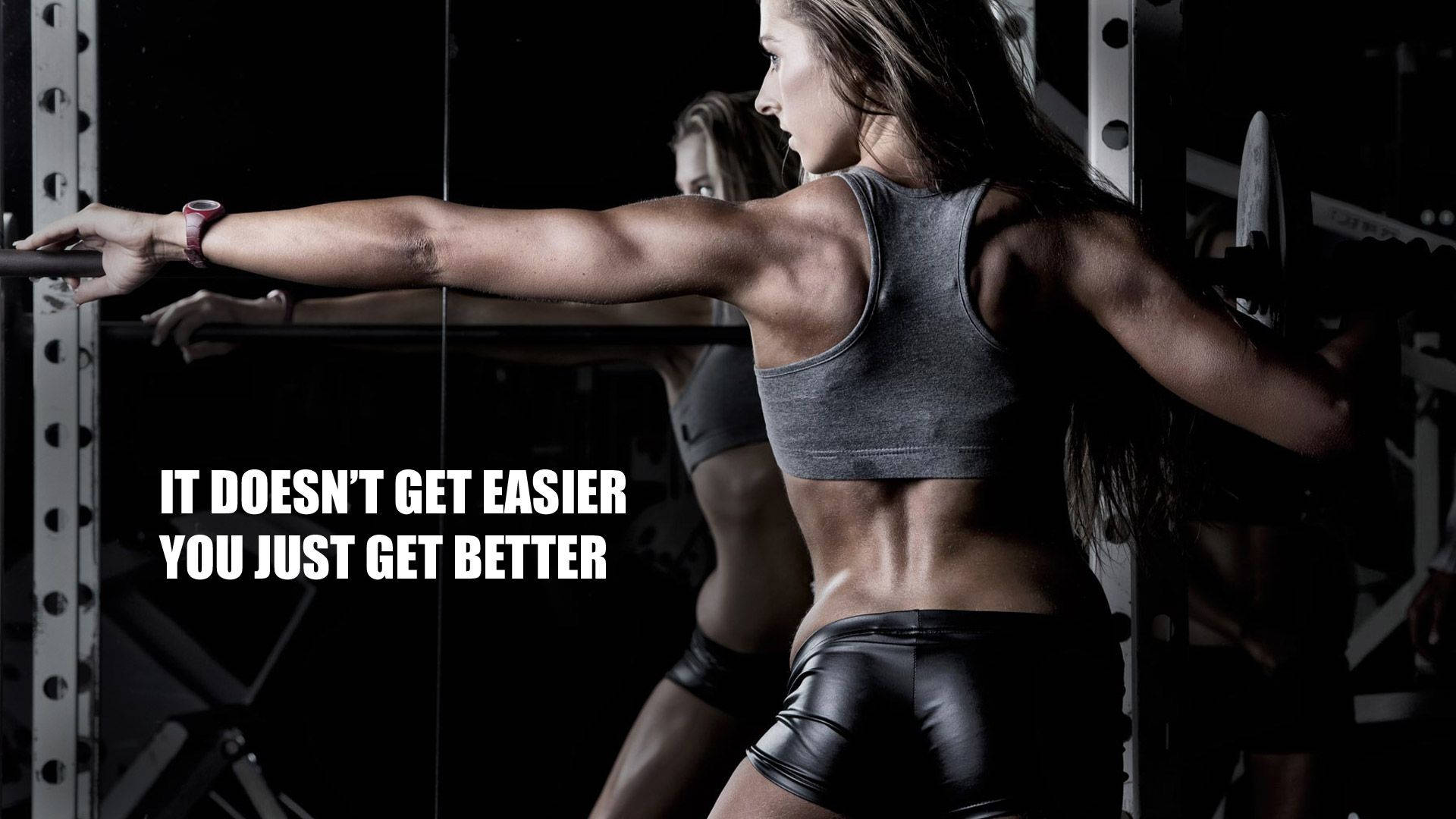 It Doesn’t Get Easier Fitness Motivations Background