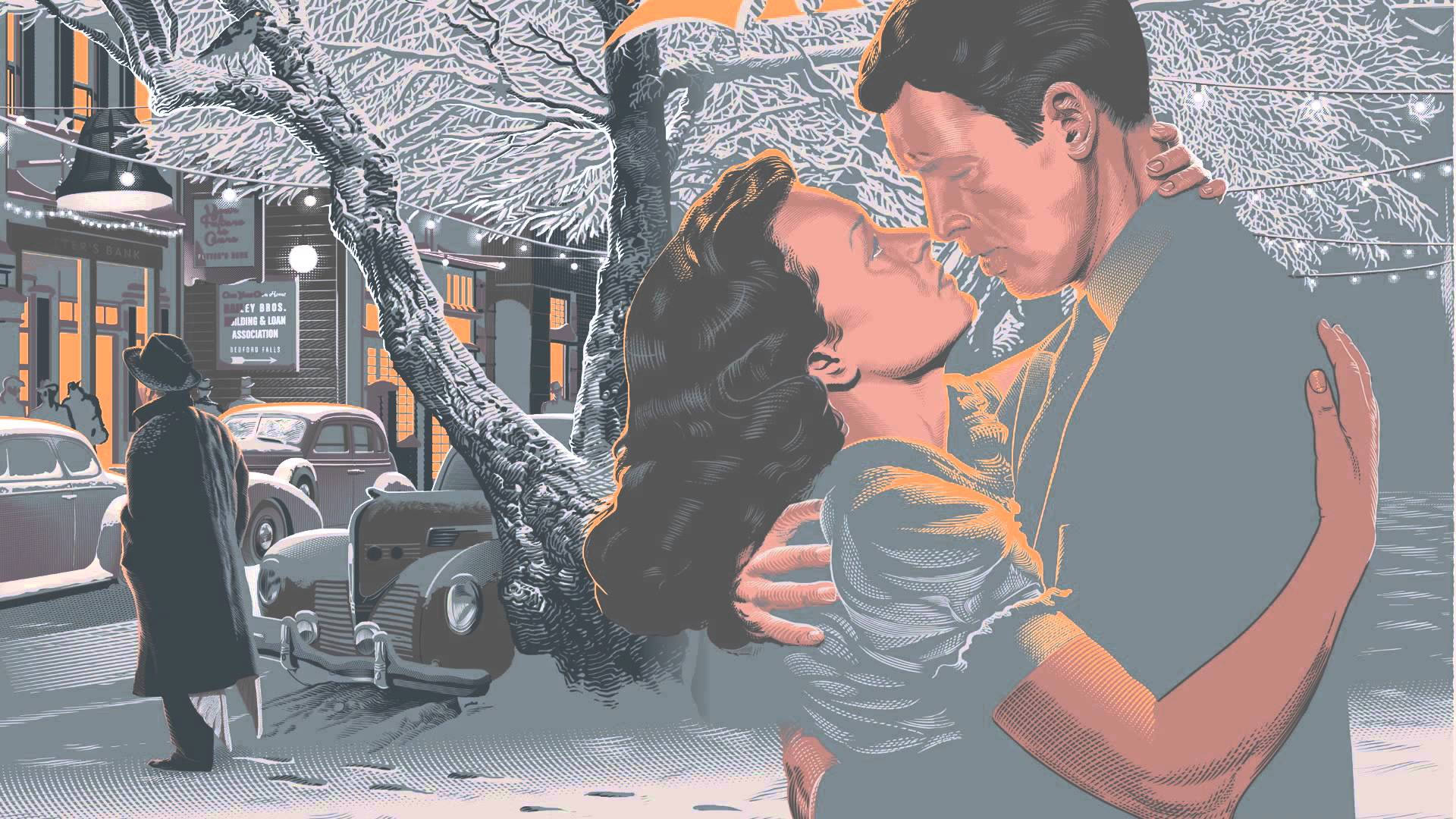 It's A Wonderful Life Painting Lovers Wallpaper