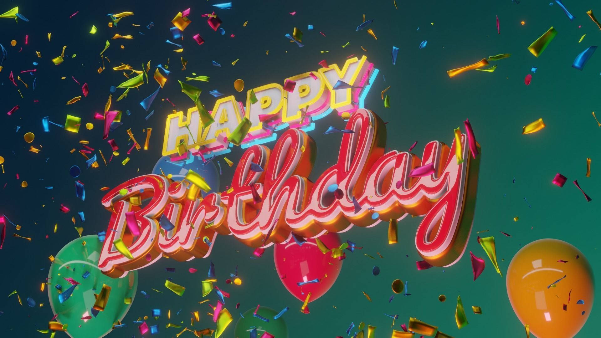Esmi Cumpleaños Fiesta En 3d Fondo de pantalla