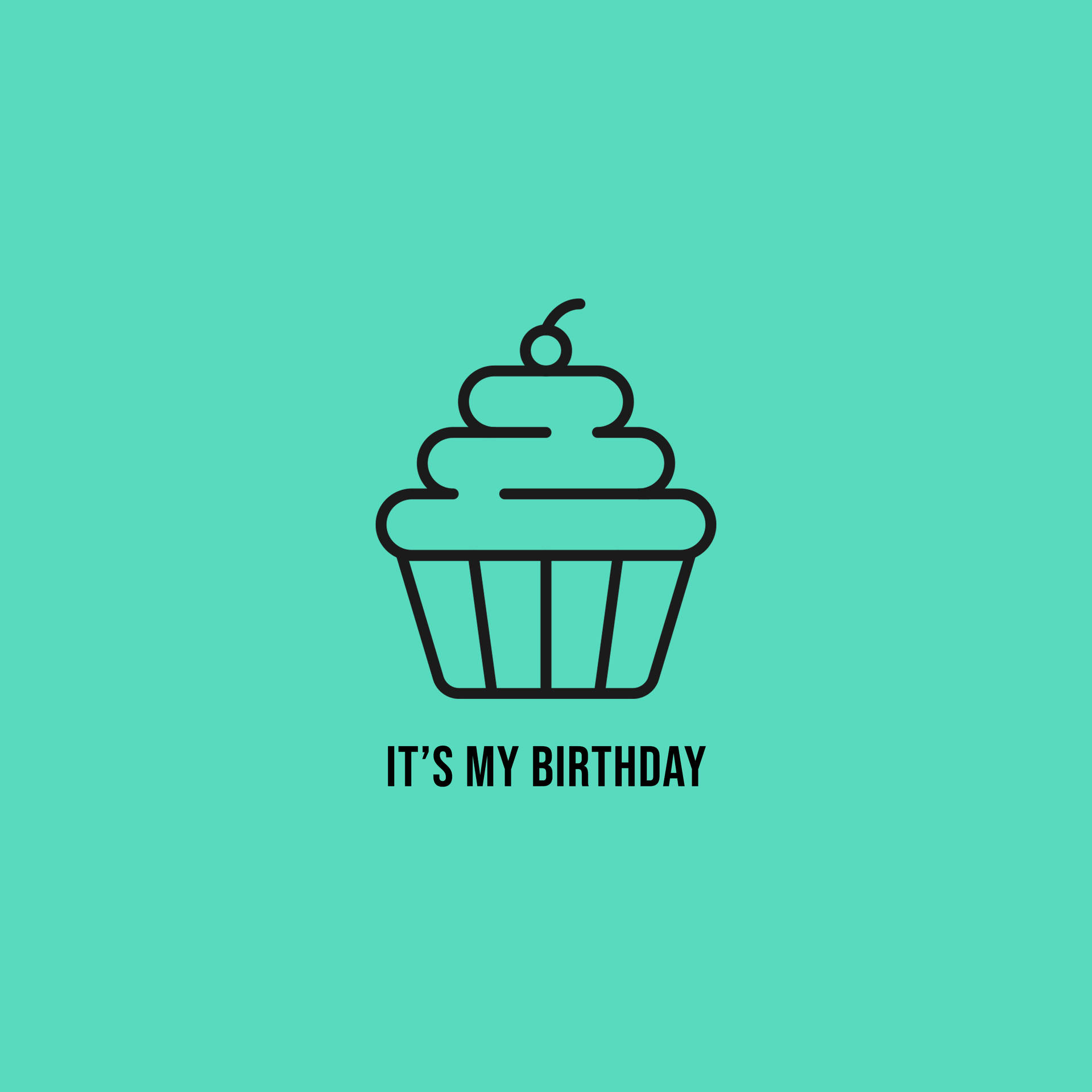 Esmi Cumpleaños, Cupcake Azul. Fondo de pantalla