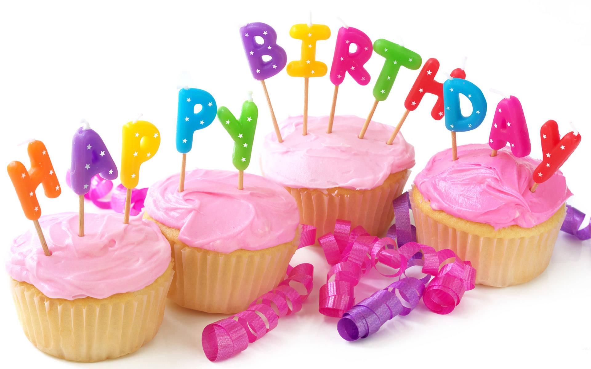 Esmi Cumpleaños, Cupcakes Rosados. Fondo de pantalla