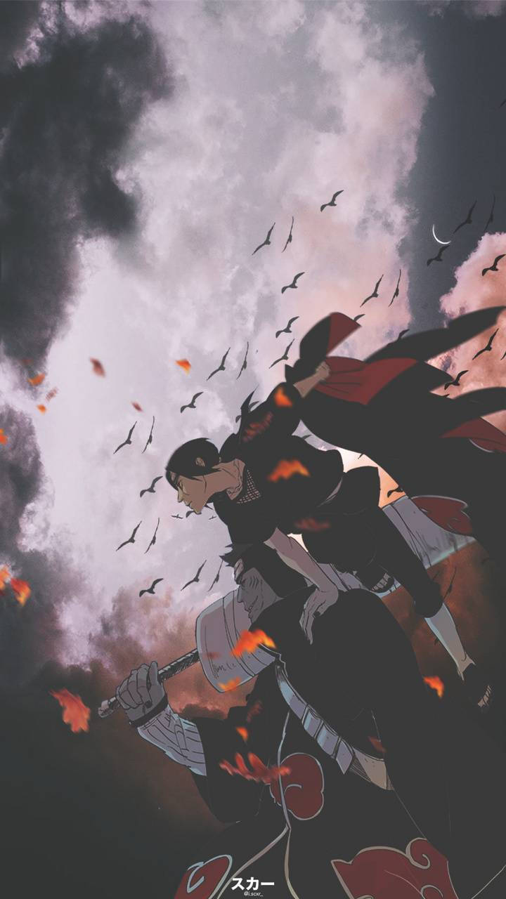 Itachi And Kisame Under A Dark Sky Wallpaper