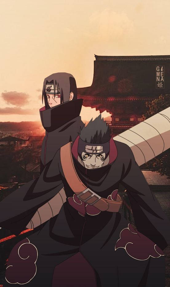 Itachi And Kisame With Ambient Sunset Wallpaper