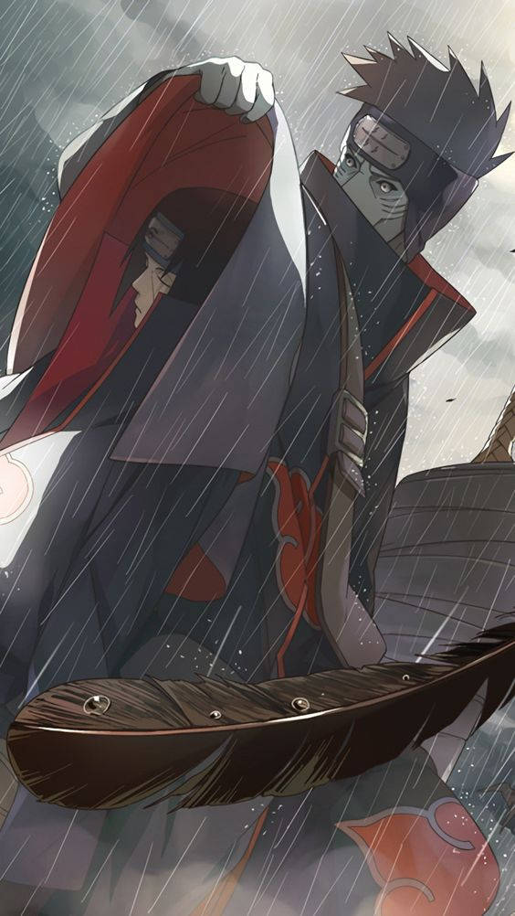 Itachi And Kisame Under The Rain Wallpaper