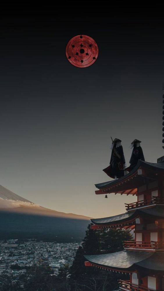 Itachi And Kisame At The Rooftop Wallpaper