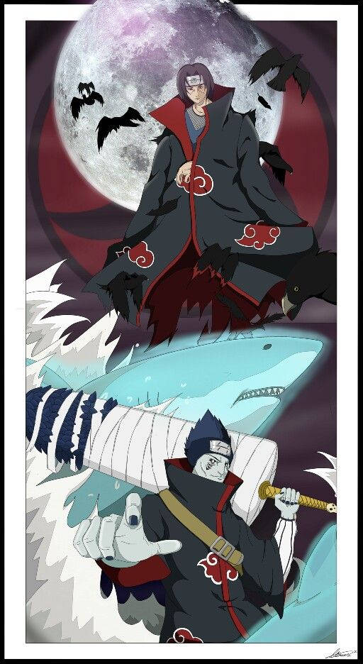 Itachi And Kisame In The Sky And Water Wallpaper