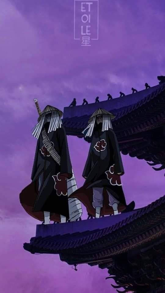 Itachi And Kisame On The Roof Wallpaper