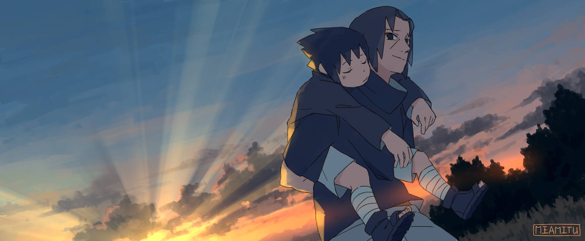 Itachi Cool Brotherly Love Wallpaper