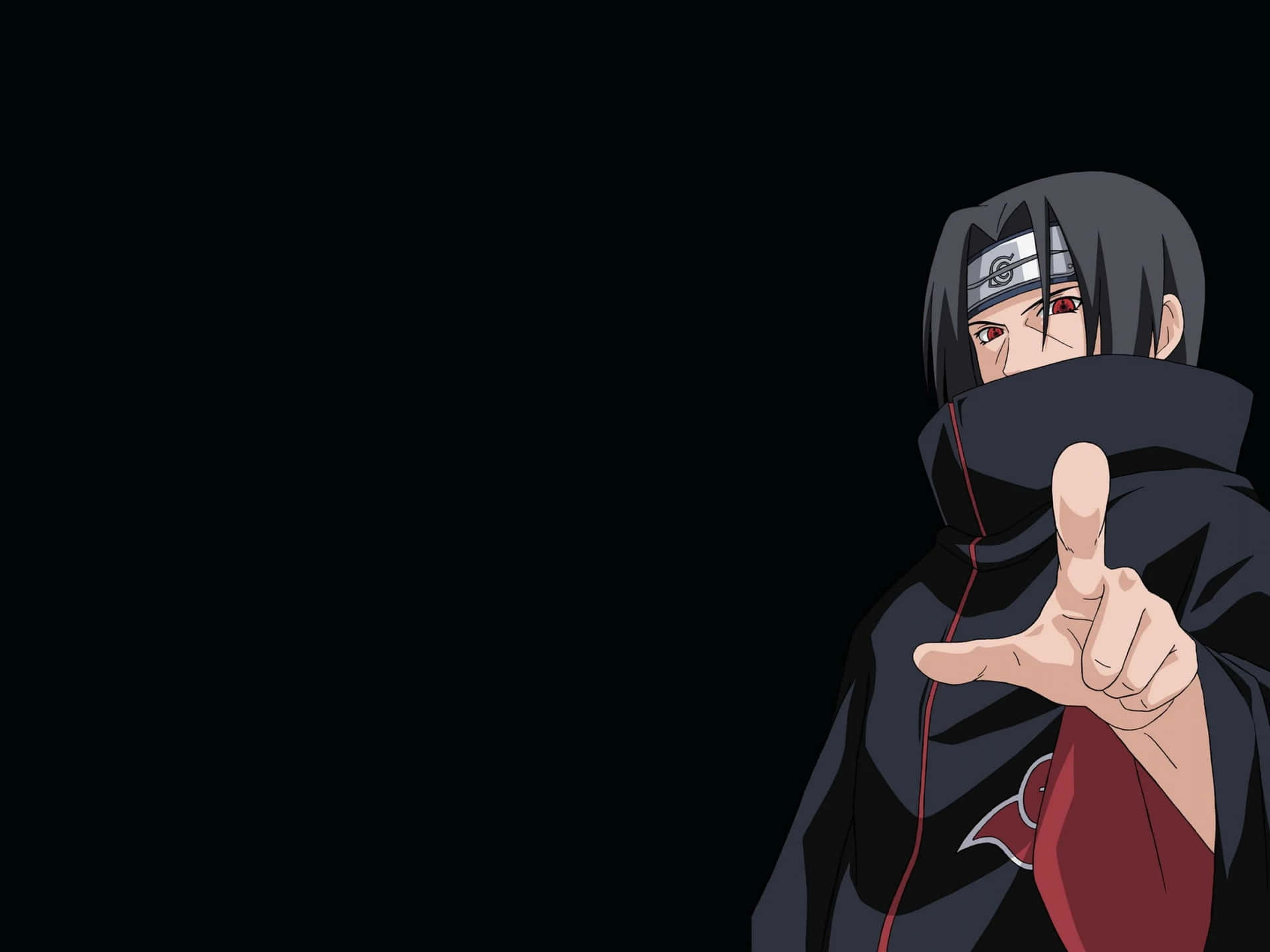 Itachi Live Pointing Hand Sign Wallpaper