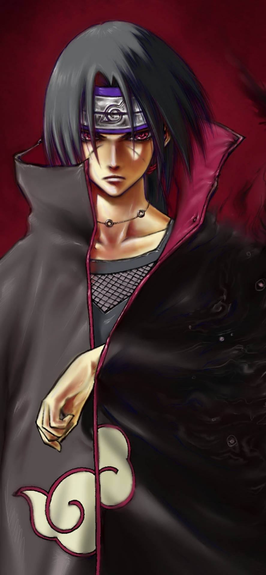 Itachi Phone Serious And Thinking Wallpaper