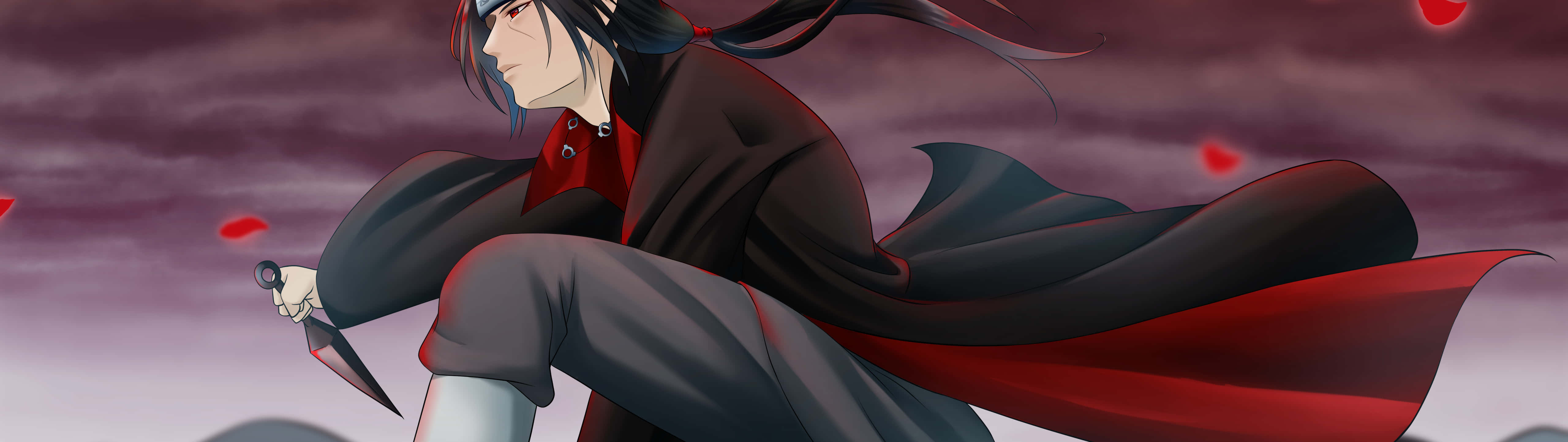 Itachi Red Black Cloak Picture