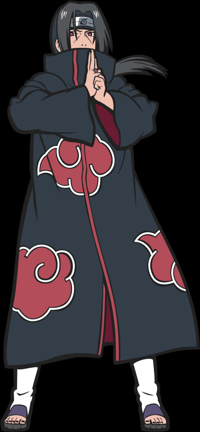 Itachi Uchiha Akatsuki Pose PNG