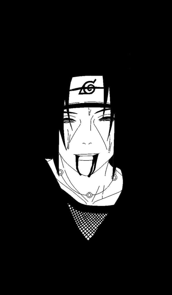 Itachi Uchiha Black White Artwork Wallpaper