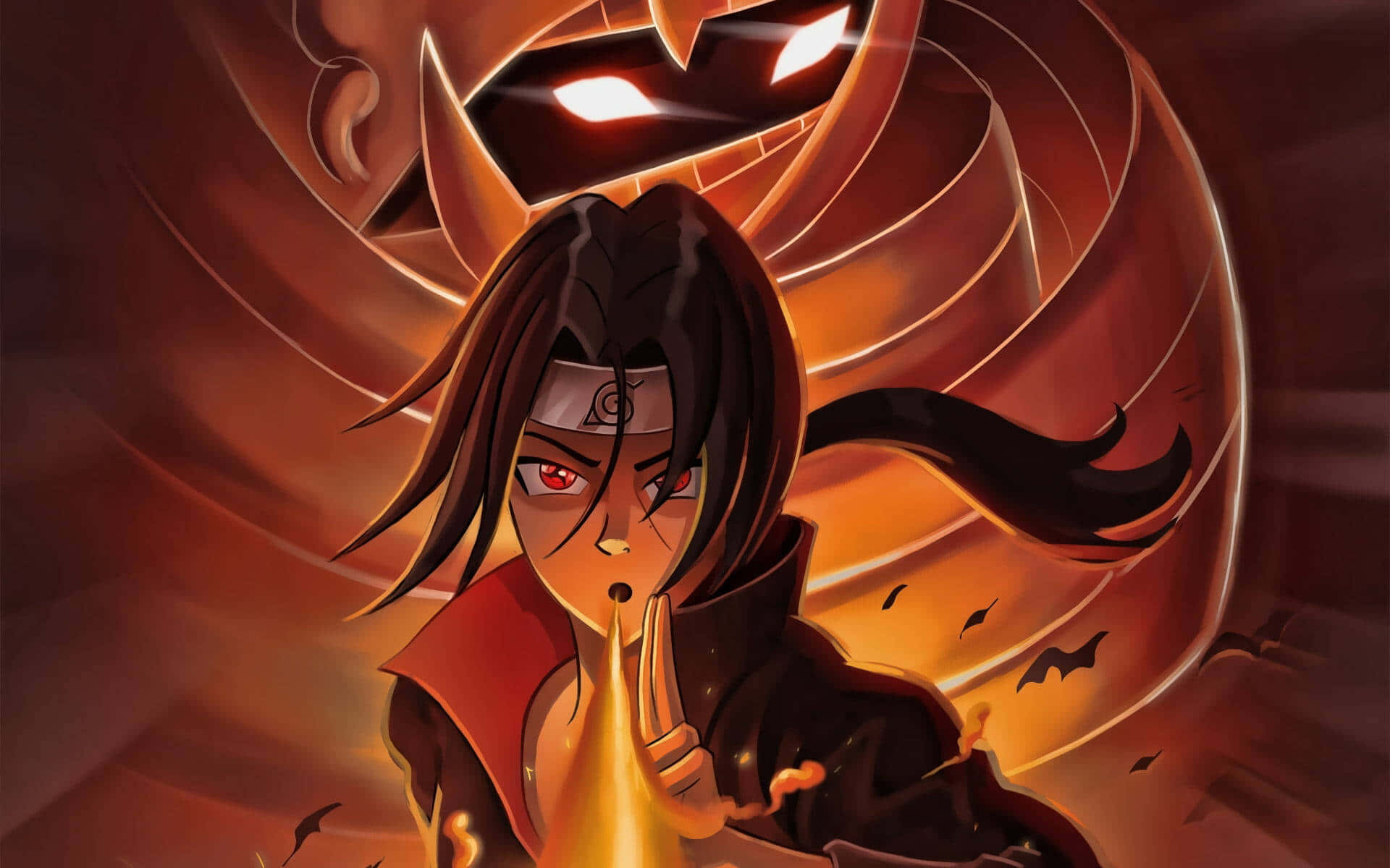 Itachi Uchiha Naruto Character Fire Pfp Wallpaper