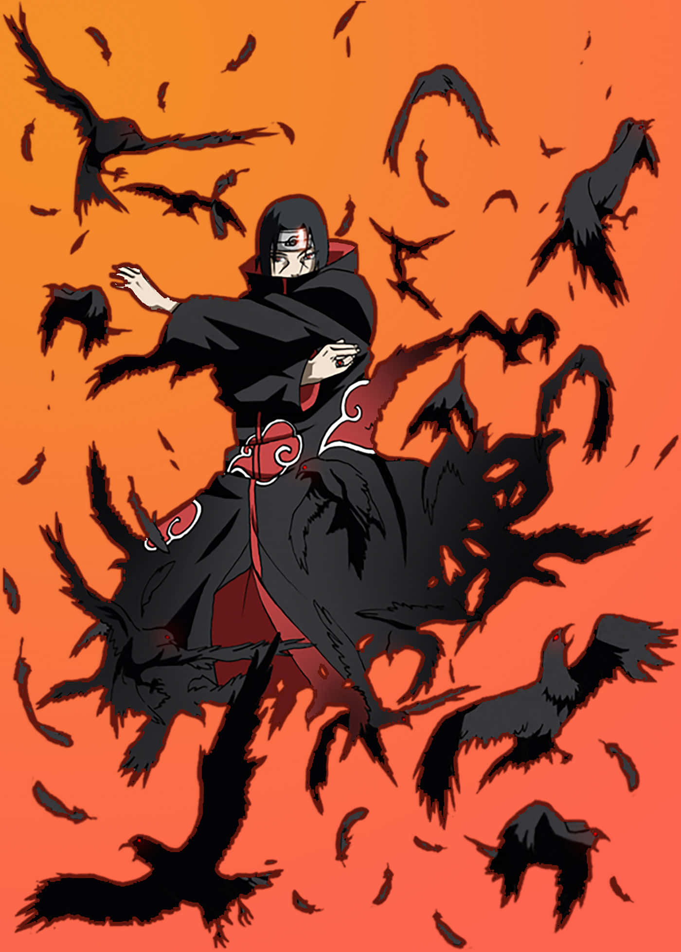Itachi Uchiha With Crows Picture