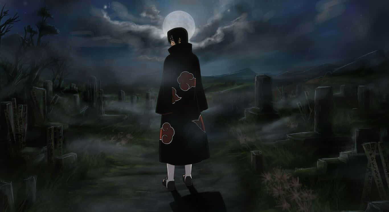 Itachi Uchiha fra Naruto i en mistænkelig stilling